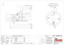 Slewing rings with square sections with external gear