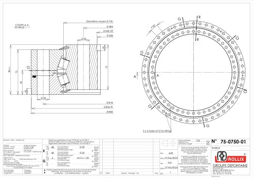 Specific slewing rings Heavy Duty-Radial without gear