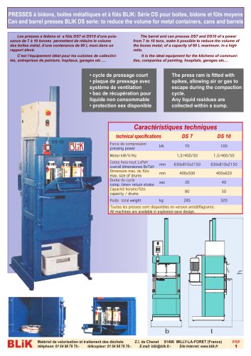 the can and drums compactor DS