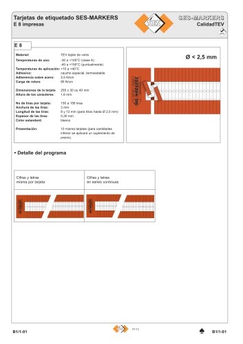 Tarjetas de etiquetado SES-MARKERS