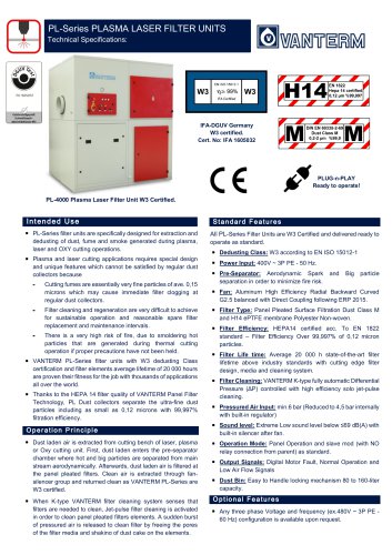 PL-Series PLASMA LASER FILTER UNITS