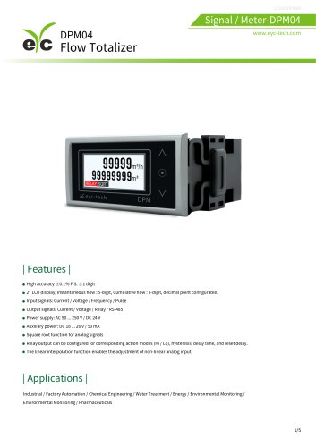 eyc-tech DPM04 Flow Totalizer