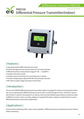 eyc-tech PMD330 Differential Pressure Transmitter