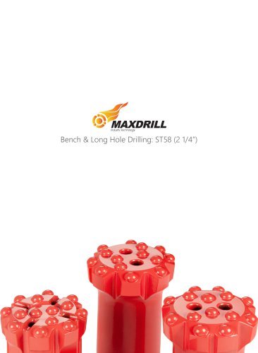 Maxdrill Thread ST58-Top Hammer Drilling Tools For Bench & Long hole Drilling