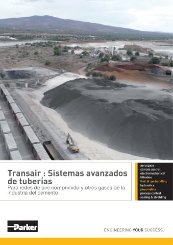 Parker Transair - Sistemas avanzados de tuberías para redes de aire comprimido y otros gases de la industria del cemento