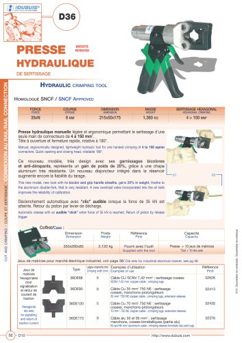 D36 - Hydraulic crimping tool