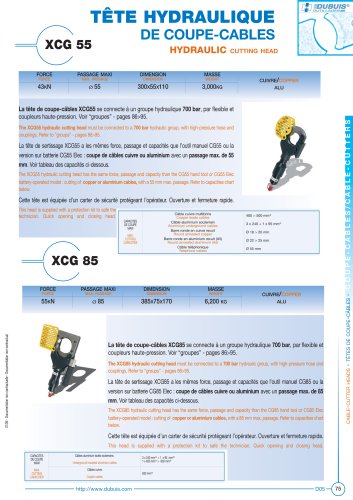 XCG85 - Hydraulic cutting head