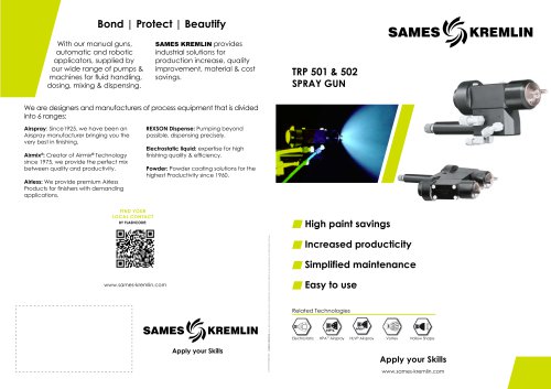 Leaflet TRP Automatic Electrostatic Spray Gun (English version) SAMES KREMLIN