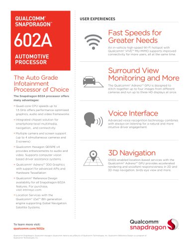 Qualcomm Snapdragon 602 Automotive Platform