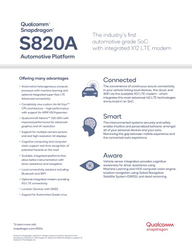 Qualcomm® Snapdragon S820A Automotive Platform