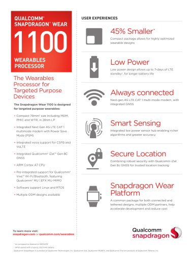 Snapdragon Wear 1100 Platform