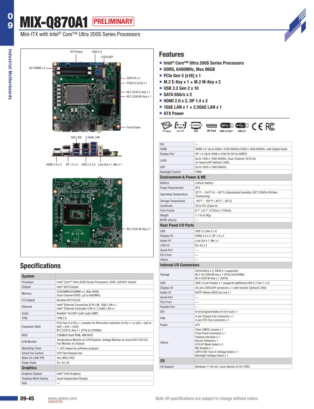 MIX-Q870A1 - AAEON