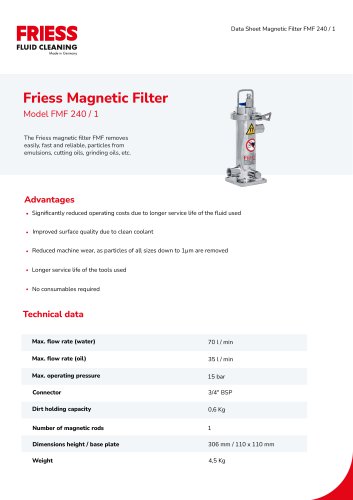 Magnetic Filter FMF 240