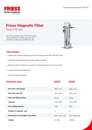 Magnetic Filter FMF 420