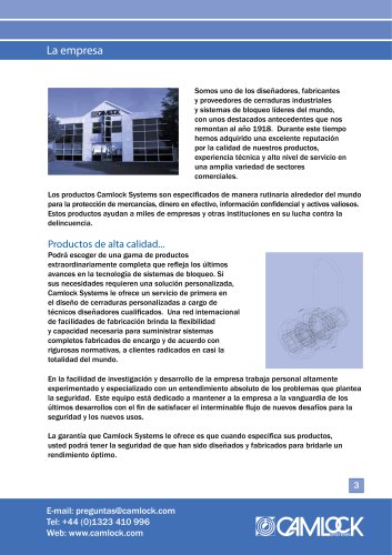 Camlock Systems product catalogue Spanish