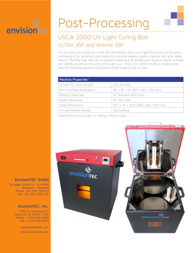 UVCA 2000 UV Light Curing Box