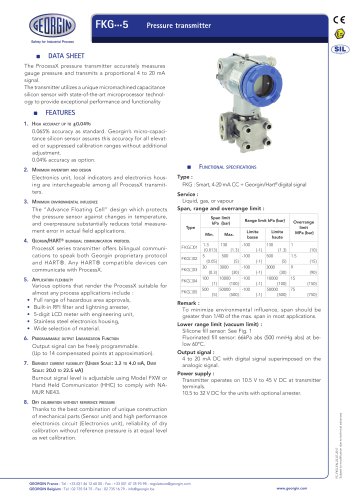 FKG - Pressure transmitter