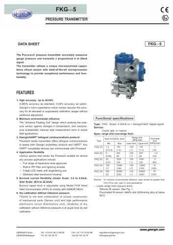 process transmitter FKG series