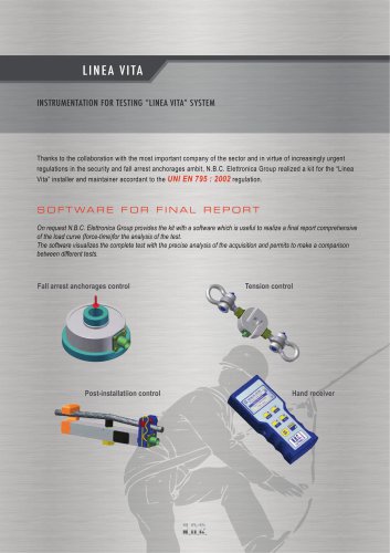 INSTRUMENTATION FOR TESTING "LINEA VITA" SYSTEM