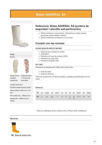 Botas ADHERAL SA