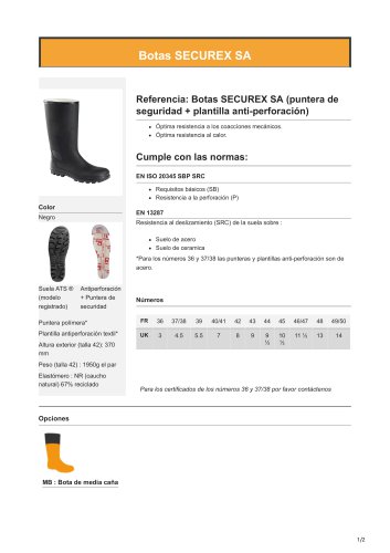 Botas SECUREX SA