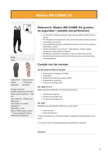 Waders CHIMIE SA