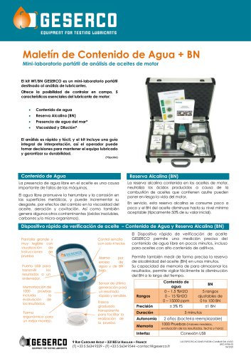 Maletín de Contenido de Agua + BN