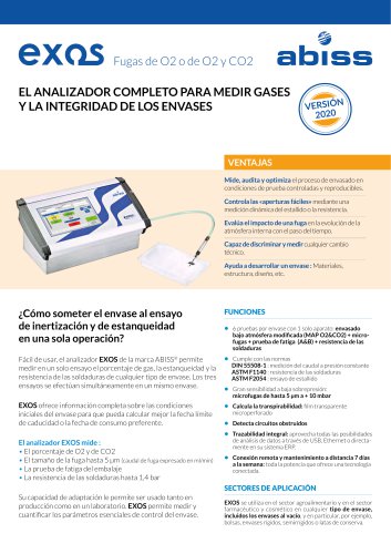 Exos - análisis de gases y medición de microfugas