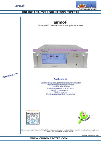 airmoF - Formaldehyde analyzer