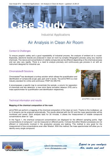 Case Study airmoTWA for air quality monitoring in clean air room