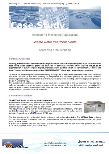 Case Study WWTP application-stripping