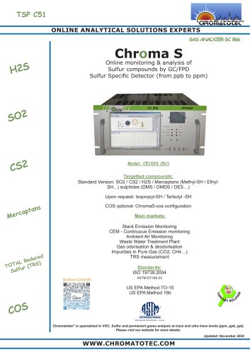 chromaS - Sulfur Specific Detector