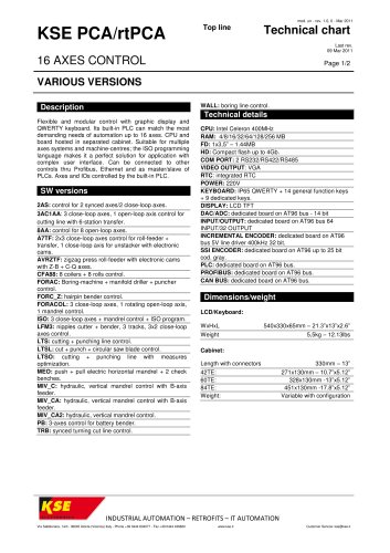 KSE-PCA Data Sheet