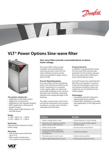 MCC 101 Sine wave filters