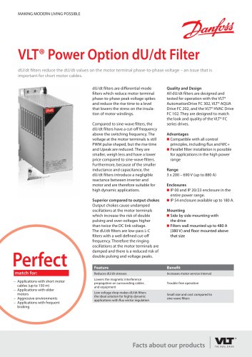 VLT® Power Option dU/dt Filter