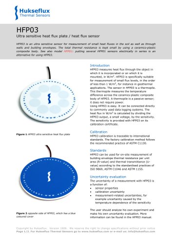 HFP03 heat flux sensor