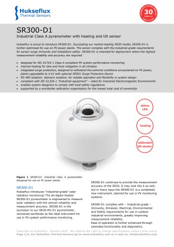 SR300-D1 industrial pyranometer