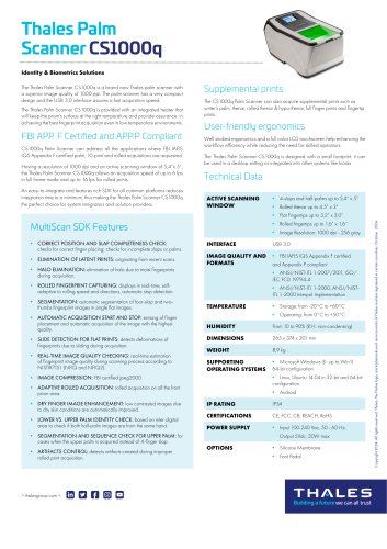 Thales Palm Scanner CS1000q