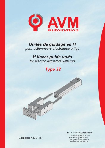 H linear guide units for electric actuators with rod Type 32*70