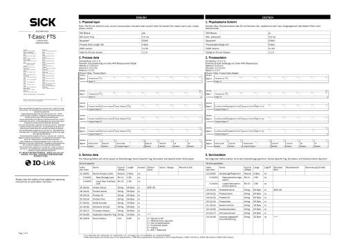 IO-Link Supplement