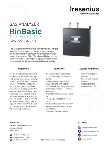 BioBasic Biomethane Data Sheet