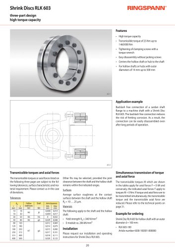 Shrink Discs RLK 603 RINGSPANN