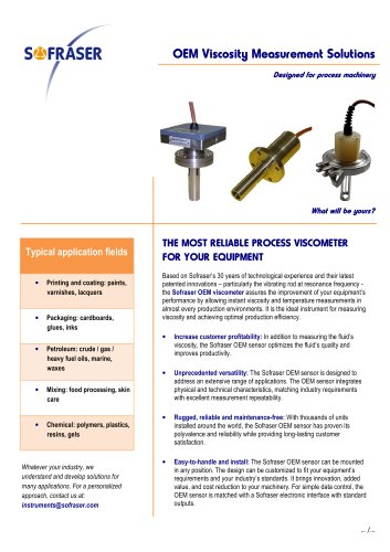 OEM Viscosity Measurement Solutions