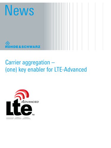 Carrier aggregation – (one) key enabler for LTE-Advanced