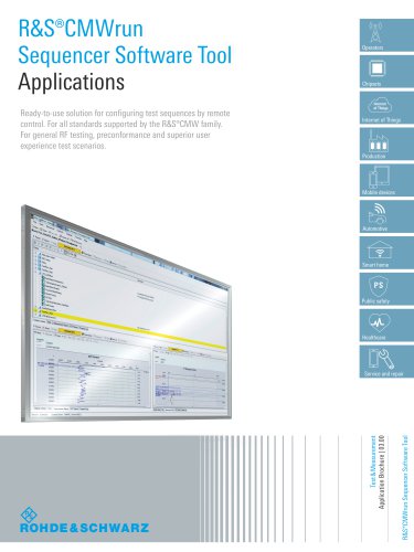 R&S®CMWrun Sequencer Software Tool