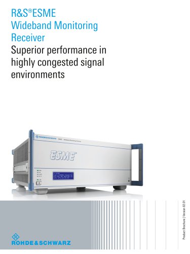 R&S®ESME Wideband Monitoring Receiver