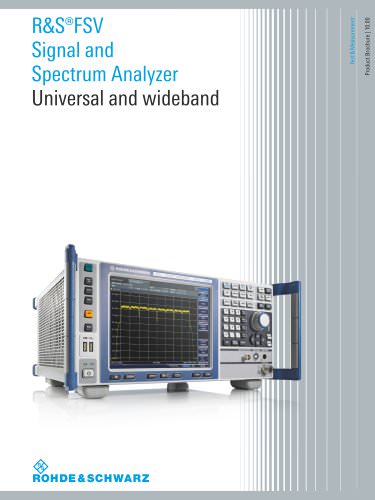 R&S®FSV Signal and Spectrum Analyzer