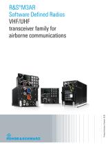 R&S®M3AR Software Defined Radios VHF/UHF Transceiver Family for Airborne Communications