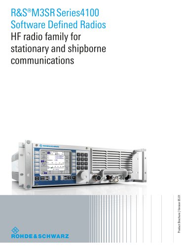 R&S®M3SR Series4100 Software Defined Radios - HF radio family for stationary and shipborne communications -