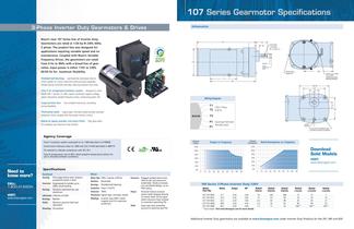 107 Series 3-Phase Inverter Duty Gearmotors and Drives - 2